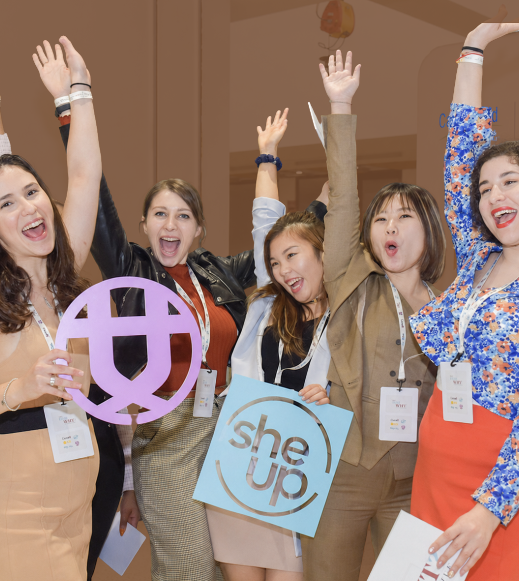 Women founders celebrating together